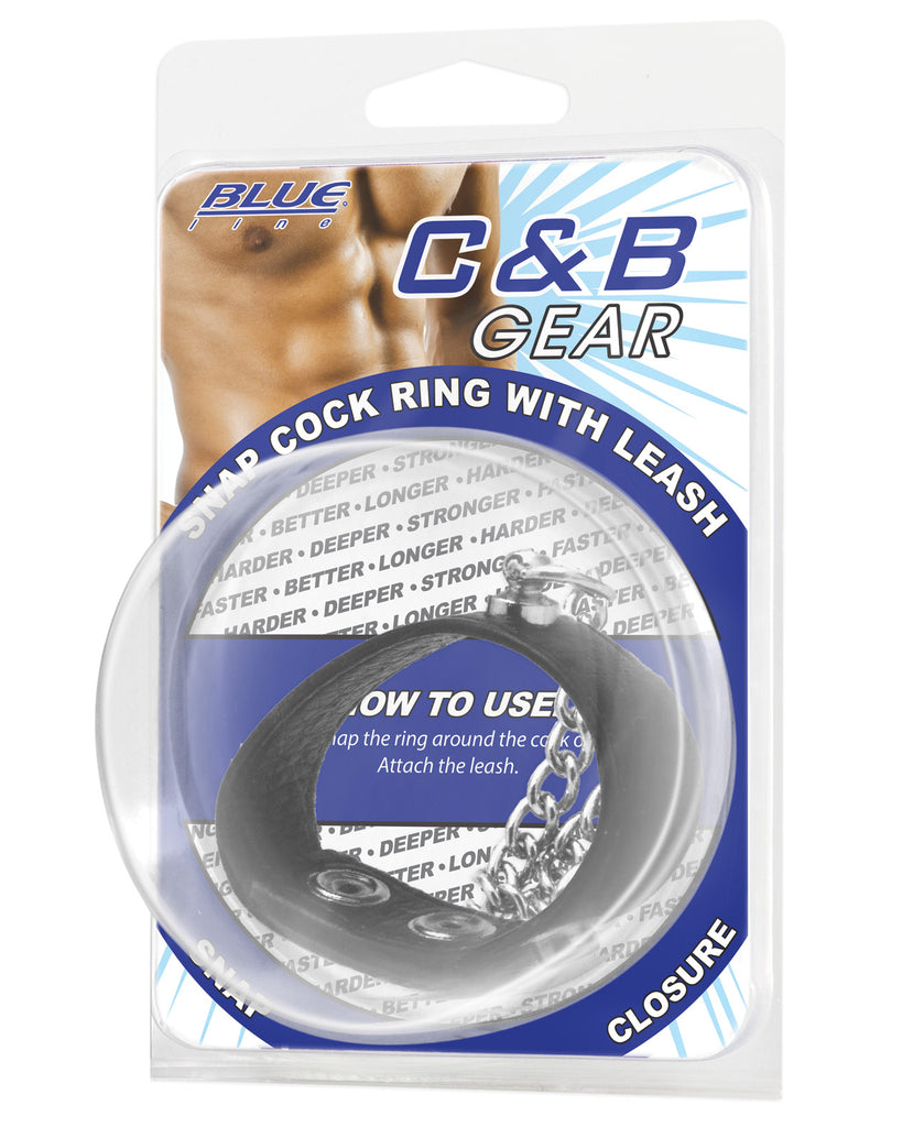 Blue Line C&B Snap Cock Ring w-12" Leash