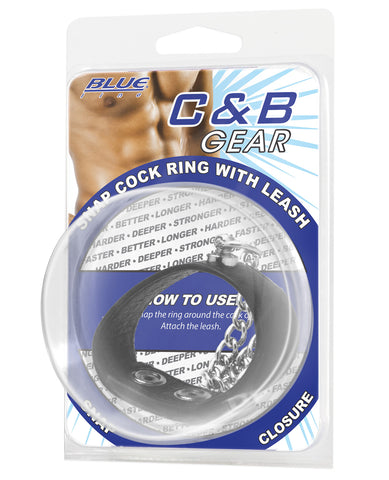 Blue Line C&B Snap Cock Ring w-12" Leash