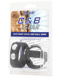 Blue Line C&B Dual Snap Cock & Ball Ring