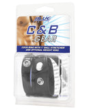 Blue Line C&B Cock Ring w-1" Ball Stretcher & Optional Weight Ring