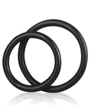 Blue Line C&B Silicone Cock Ring Set - Black