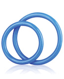 Blue Line C&B Silicone Cock Ring Set - Blue