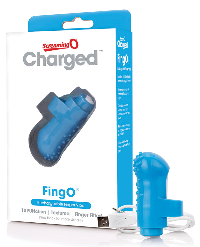 Screaming O Charged FingO Vooom Mini Vibe - Blue