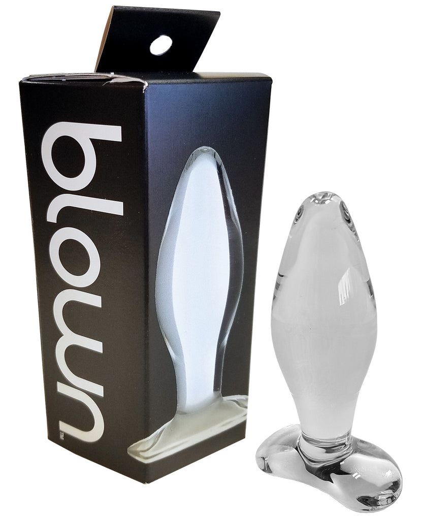 Blown Glass Butt Plug - Clear