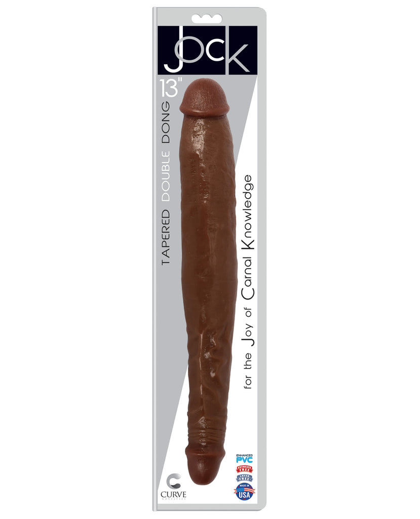 Curve Novelties Jock 13" Tapered Double Dong - Chocolate