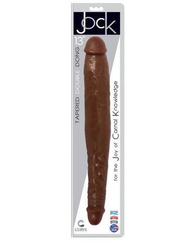 Curve Novelties Jock 13" Tapered Double Dong - Chocolate