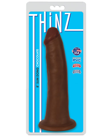 Curve Novelties Thinz 8" Slim Dong - Chocolate