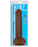 Curve Novelties Thinz 8" Slim Dong w-Balls - Chocolate