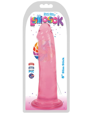 Curve Novelties Lollicock 8" Slim Stick - Cherry Ice