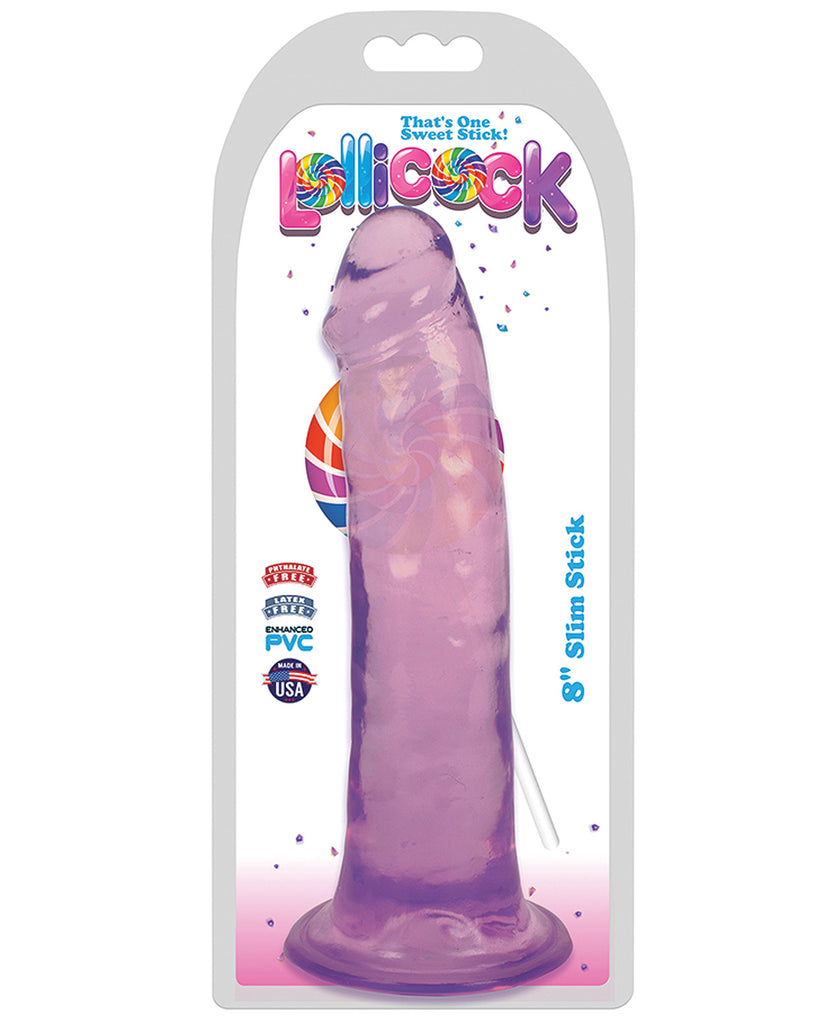 Curve Novelties Lollicock 8" Slim Stick - Grape Ice