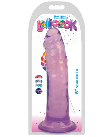 Curve Novelties Lollicock 8" Slim Stick - Grape Ice