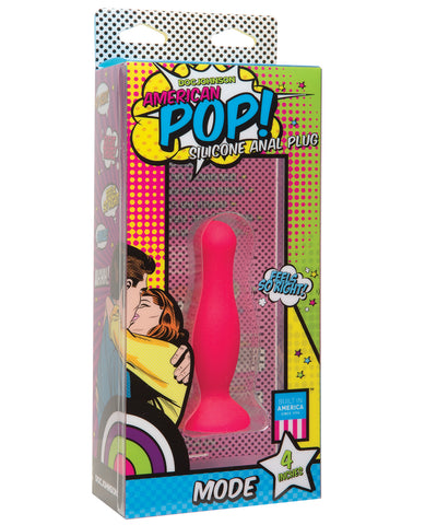 American Pop Mode 4" Silicone Anal Plug - Pink