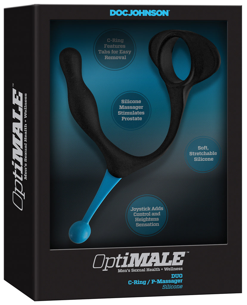 OptiMale DUO C-Ring & Prostate Massager - Black