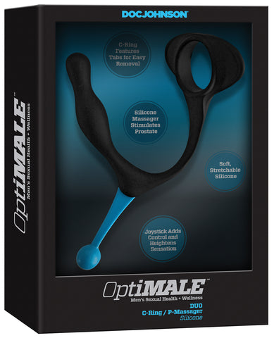 OptiMale DUO C-Ring & Prostate Massager - Black