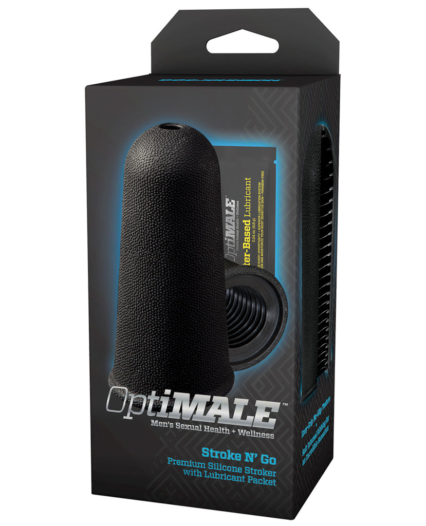 OptiMale Stroke N Go w-Lubricant - Black