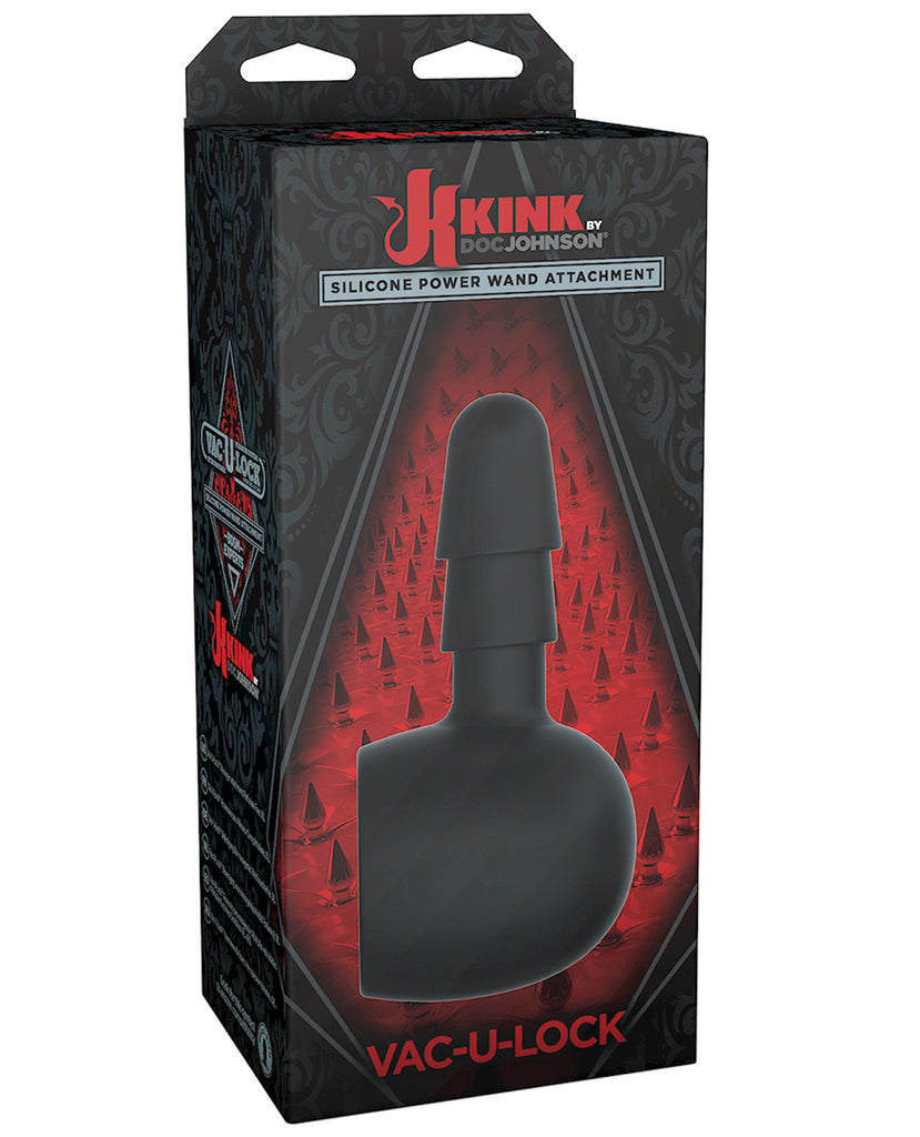 Kink Silicone Wand Vac-U-Lock Attch. - Black