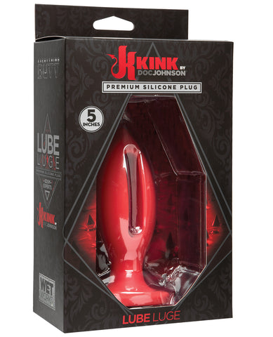 Kink Wet Works 5" Silicone Lube Luge Plug - Red
