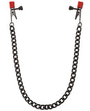 Kink Silicone Nipple Alligator Clamps w-Heavy Chain