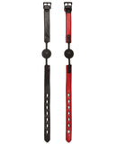 Kink Leather & Silicone Ball Gag - Black-Red