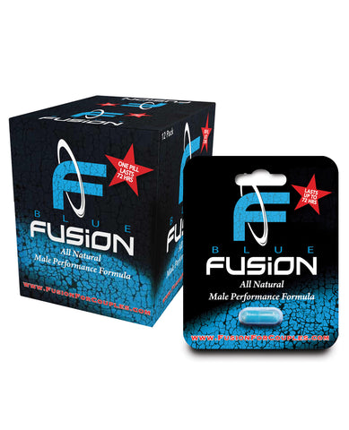 Blue Fusion All Natural Male Performance Formula - 1 Capsule Blister Display of 12