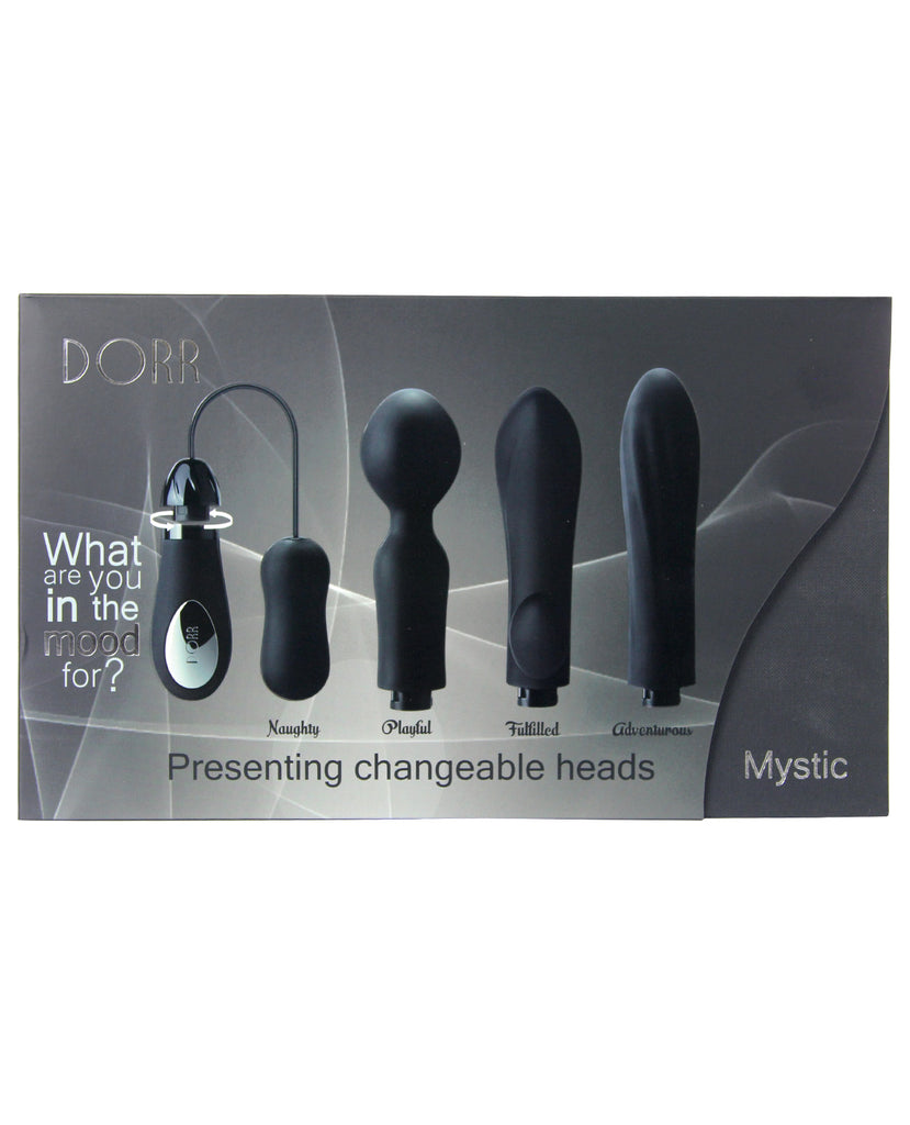 DORR Mystic Switchable Head Vibe Set - Black Set of 4