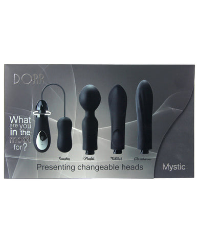 DORR Mystic Switchable Head Vibe Set - Black Set of 4
