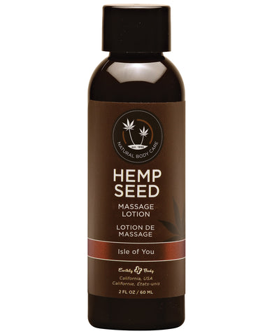Earthly Body Hemp Seed Massage Lotion - 2 oz Isle of You