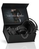 Easy Toys Faux Leather Collar w-Handcuffs - Black