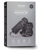 Easy Toys Faux Leather Collar w-Anklecuff - Black