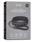 Easy Toys Fetish Collar w-Leash - Black