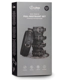 Easy Toys Fetish Set w-Collar, Ankle & Wrist Cuffs - Black