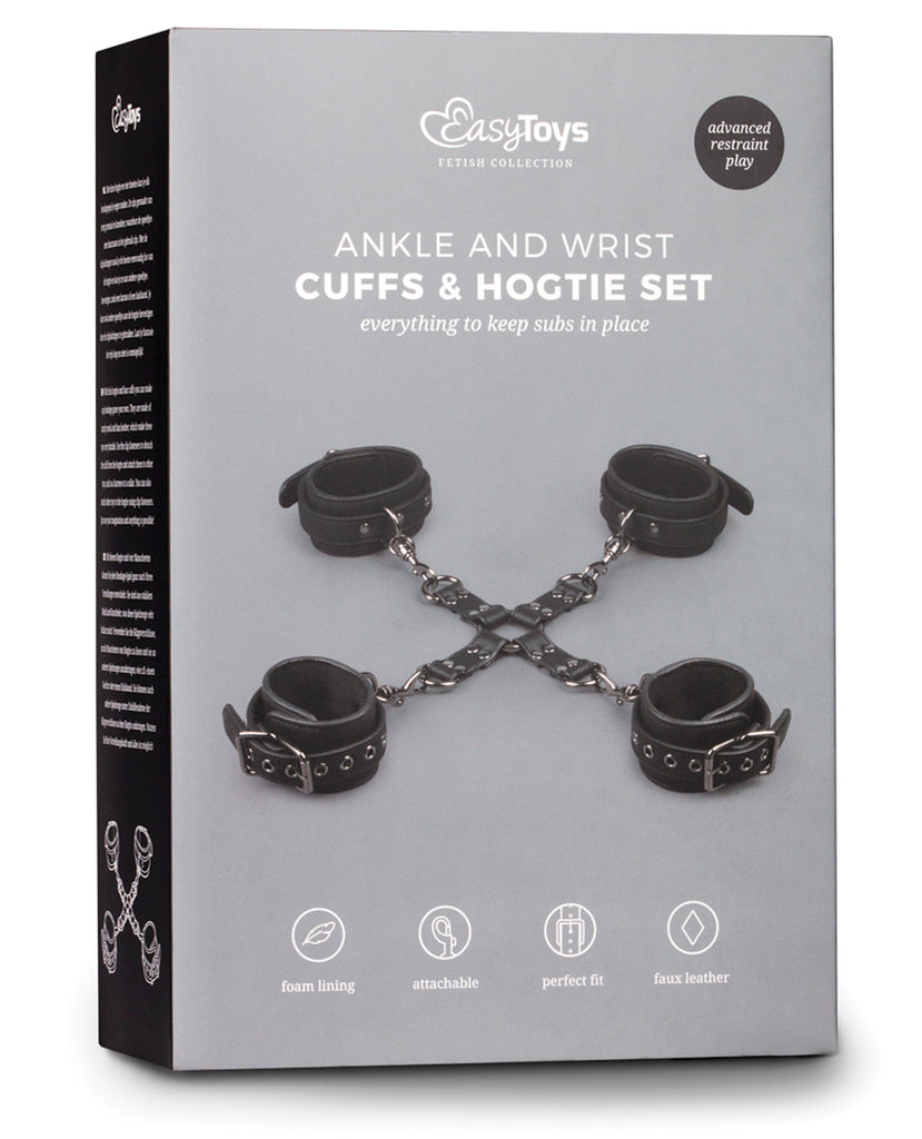 Easy Toys Hogtie w-Hand & Anklecuffs - Black