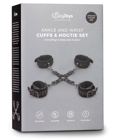 Easy Toys Hogtie w-Hand & Anklecuffs - Black