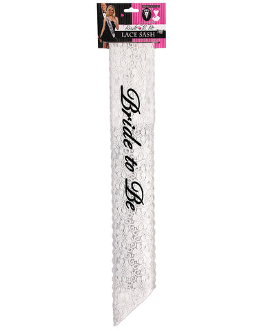 Bride to Be Lace Sash - White