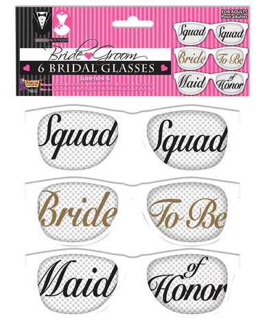 Bridal Boutique Mesh Glasses - Set of 6