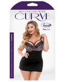 Curve Nene Cutout Molded Leopard Print Chemise w/G-String