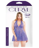 Curve After Dark Nurse Molded Cup Babydoll w/Apron Back, Hat & Ruffled Panty