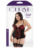 Curve Rosita Bustier & G-String Black-Red 3X-4X