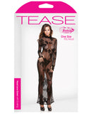 Tease Genevieve Floral Lace Gown w-G-String Black OS