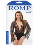 Romp Luna Kimono Sleeve Romper Black M-L