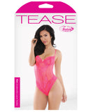 Tease Kim Underwire Lace Teddy Neon Pink M-L