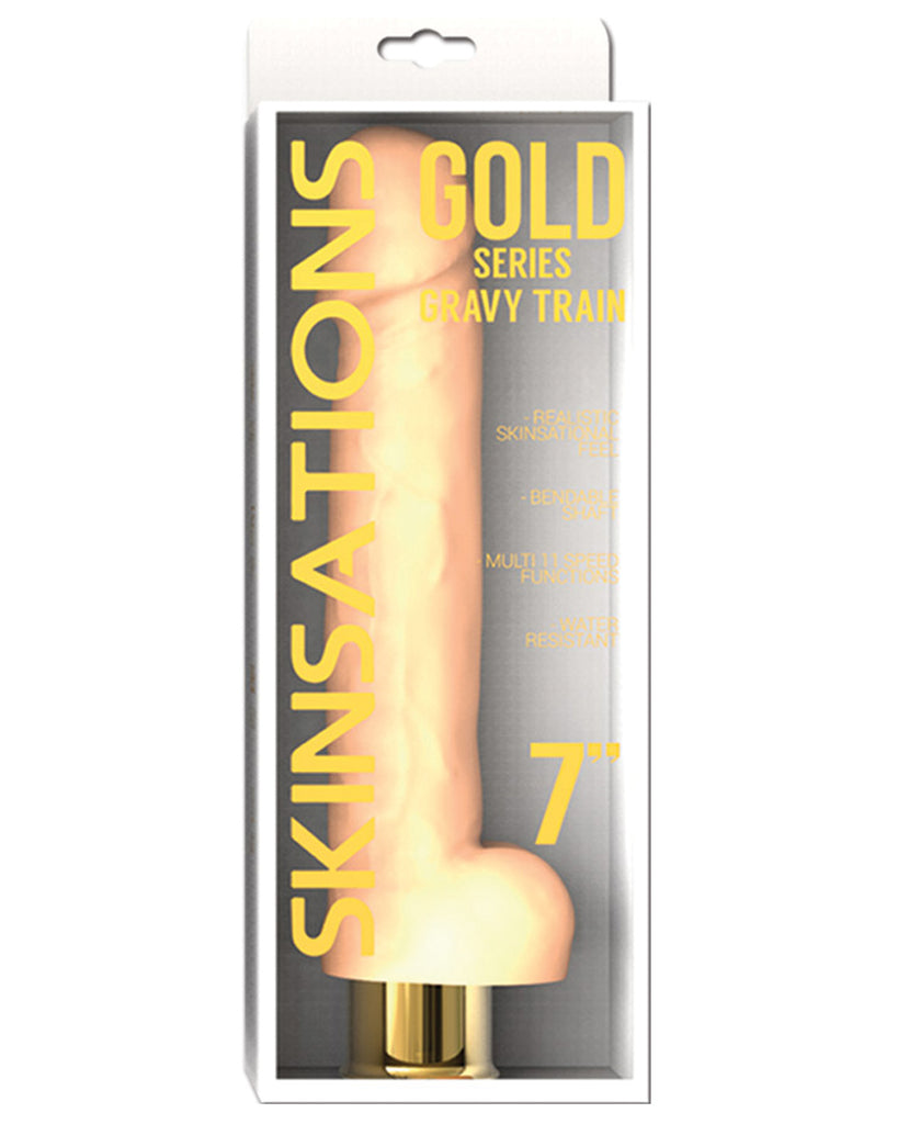 Skinsations Gold Series Gravy Train 7" Vibrating Dildo
