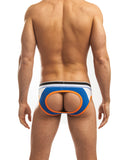 Jack Adams Striker Jock Brief Black-White-Yellow MD