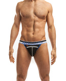 Jack Adams Kenetic Punch Hole Jockstrap Jockstrap Black-Blue MD