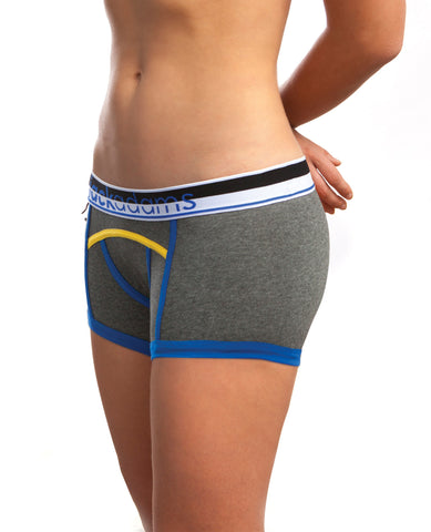 Jack Adams Women's Cross Train Boy Short Charcoal SM