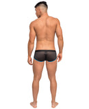Clip Tease Unique Mesh Pouch Mini Short Blk-Blu MD