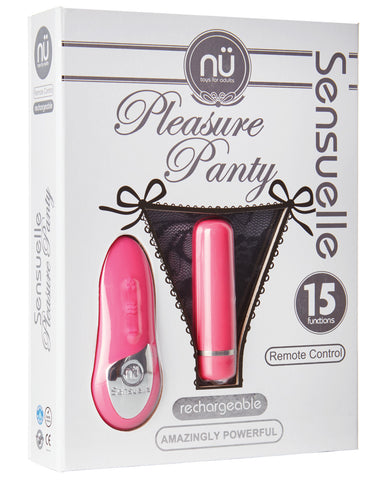 Sensuelle Pleasure Panty Bullet w-Remote Control - 15 Function Pink