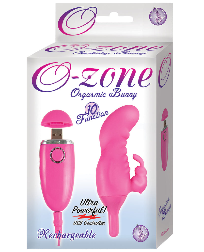 O-Zone USB Rechargeable Orgasmic Bunny Vibe - 10 Function Pink