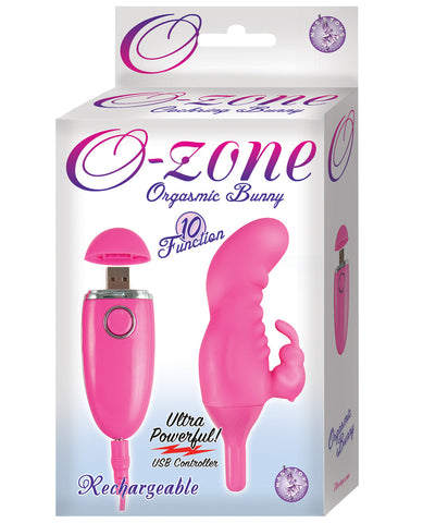 O-Zone USB Rechargeable Orgasmic Bunny Vibe - 10 Function Pink