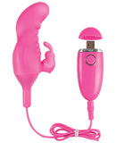 O-Zone USB Rechargeable Orgasmic Bunny Vibe - 10 Function Pink